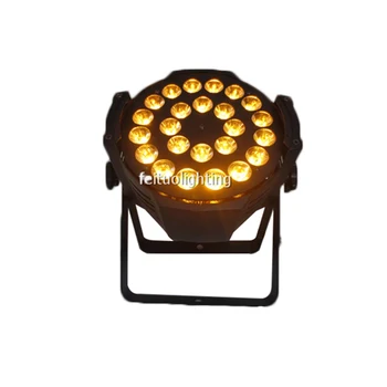 

E-10pcs 24x18w led par light RGBWA UV 6in1 dmx512 par can light casting aluminum par led stage lighting for party night club