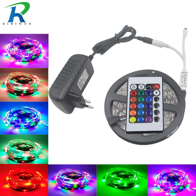 5 м 10 2835 Светодиодные ленты без Водонепроницаемый RGB e света гибкие SMD 3528 DC12V