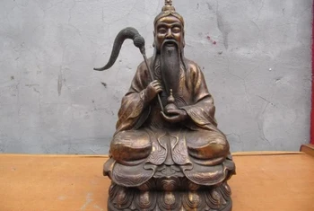 

China Copper Bronze Daoism Tai Chi Taoism Wudang Taoist priest Buddha God Statue