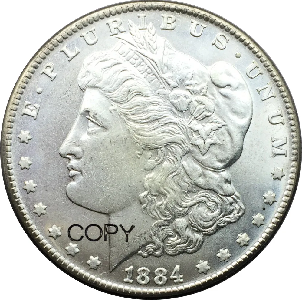 Untied Штаты Монета 1884 CC посеребренный Морган один доллар копии монет