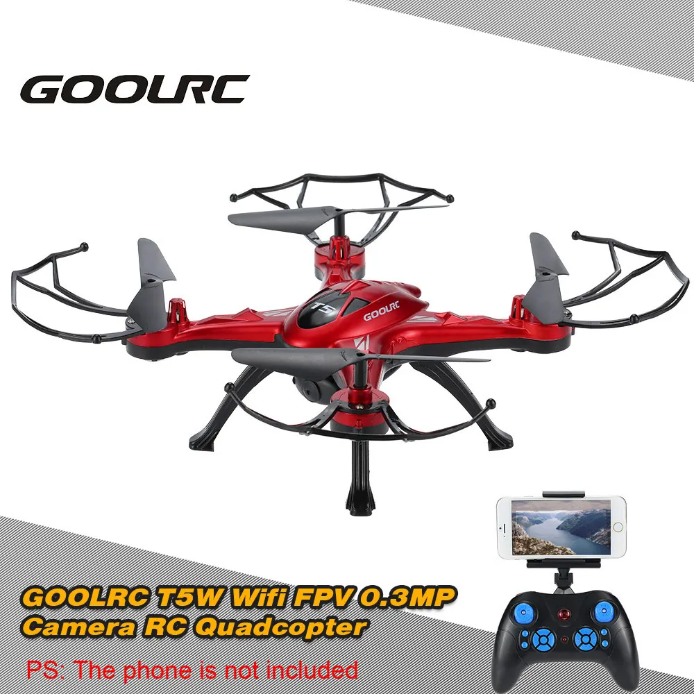 Оригинал высокое качество GOOLRC T5W Wifi FPV Дрон RC Квадрокоптер с камерой 0.3MP один ключ