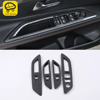 

CAR MANGO For peugeot 5008 Auto Car-styling Window lift button switch trim Sticker Cover Interior Accessories