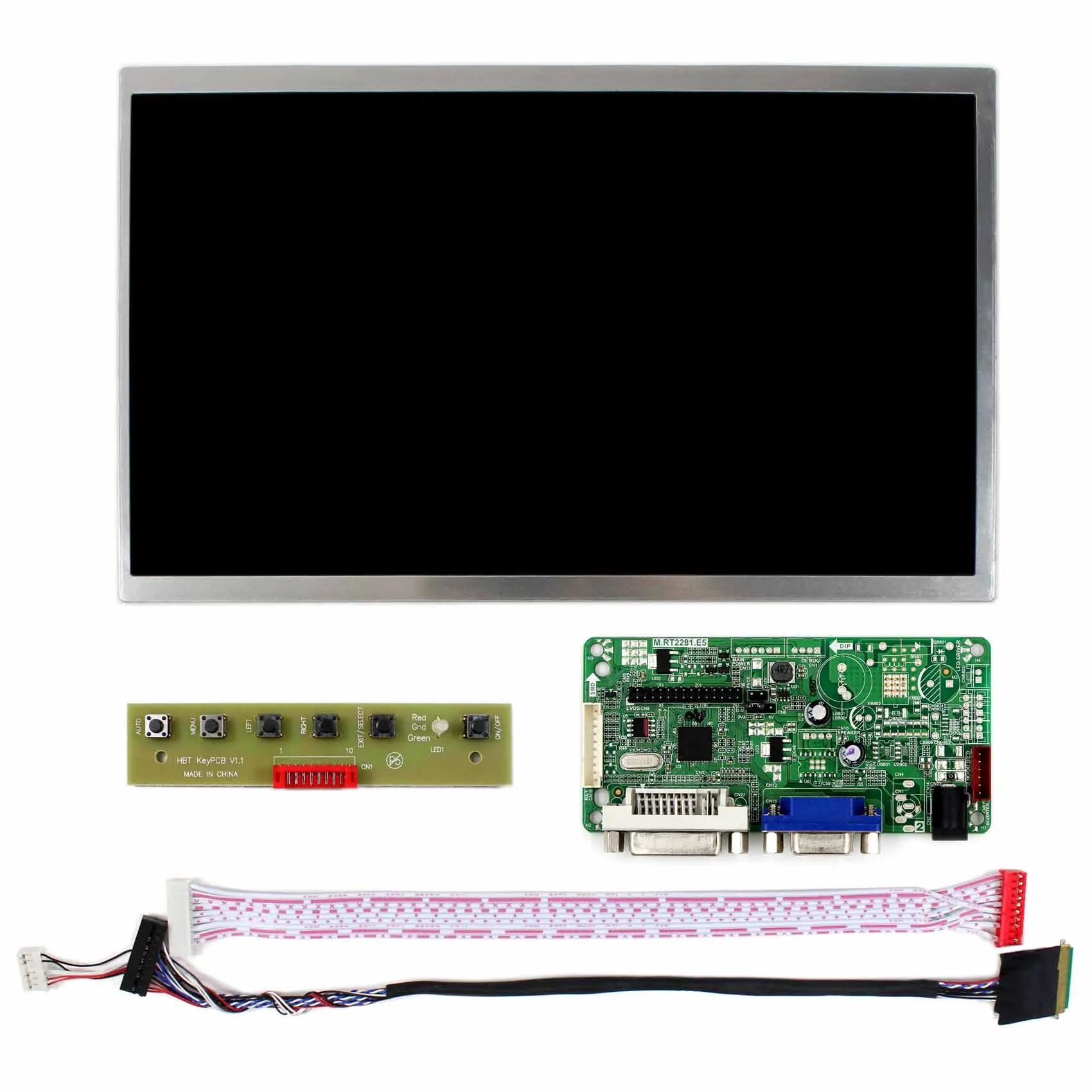Плата ЖК контроллера DVI VGA с 10 1 дюймовой 1024x600 40pin lvds панель|board board|board controlboard lcd |