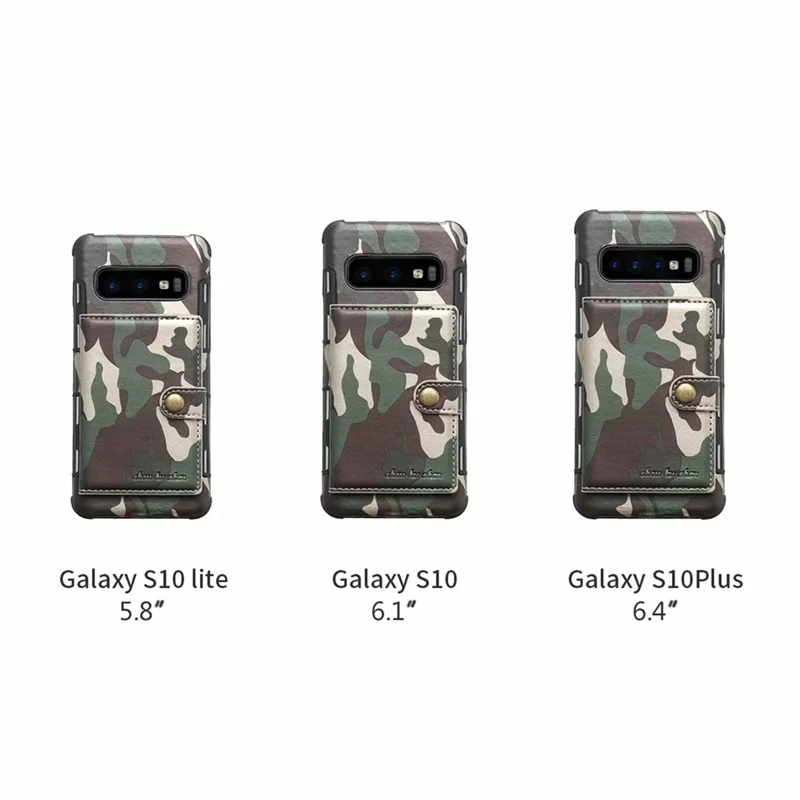 Чехол для samsung Galaxy S10 крышка S10 плюс камуфляж бумажник с отделением для карт и рисунком сумки мягкий чехол для Galaxy S10 lite S10e чехол kimTHmall