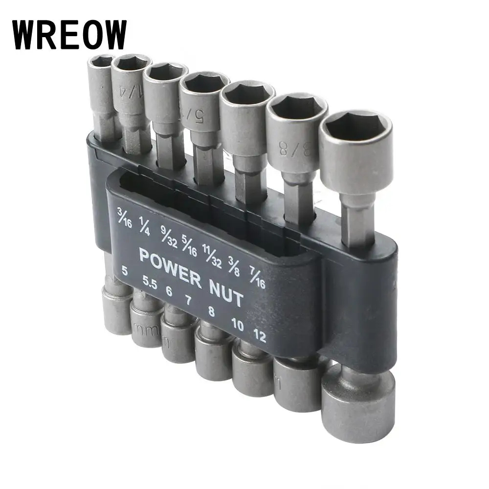 14pcs Universal 1/4 inch Hex Shanks Metric Power Nut Driver