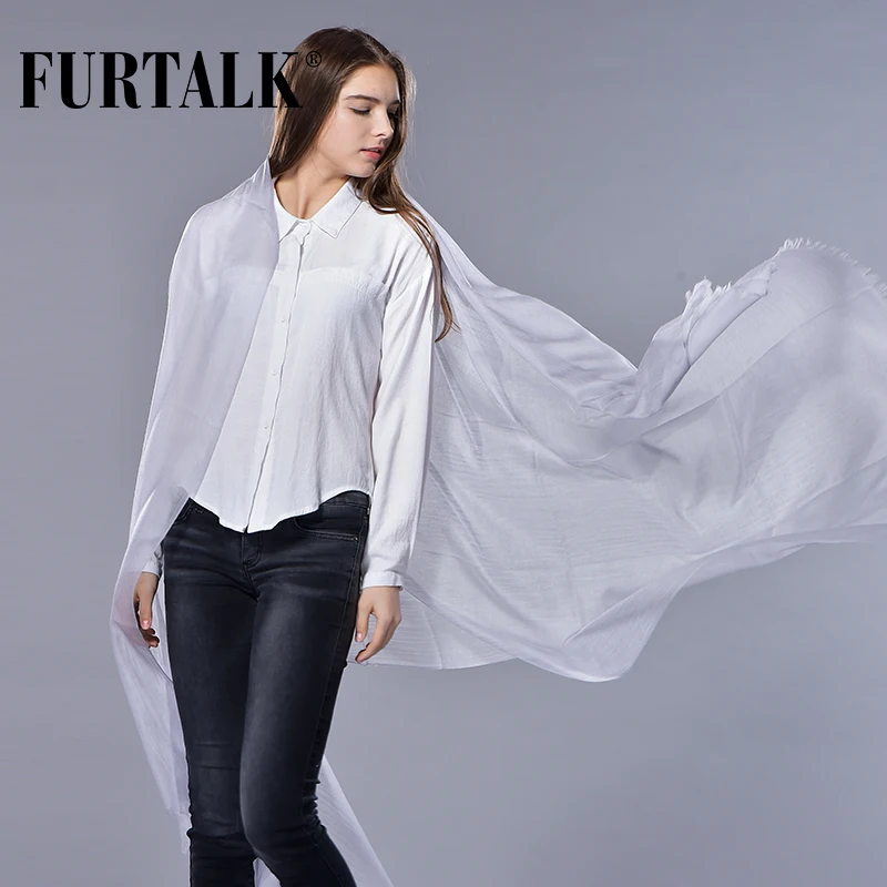 FURTALK 100% Кашемир Шарф Плед Роскошные Женщины Весна Длинный Платок Кашемира