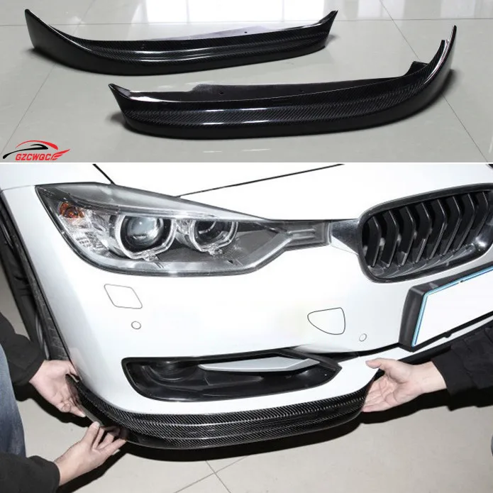 carbon fiber F30 front bumper lip end chin aprons front bumper