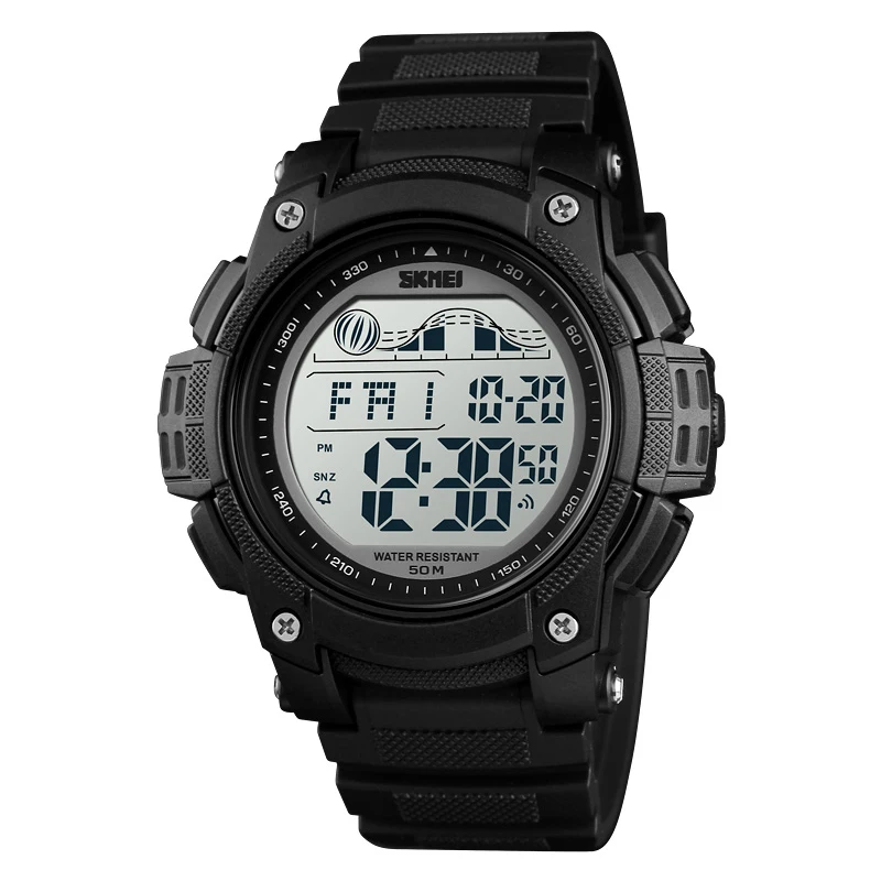 

SKMEI Brand Mens LCD Digital Watch Outdoor Sports Waterproof Wristwatch Chronograph Fashion Casual Male Black Relogio Masculino