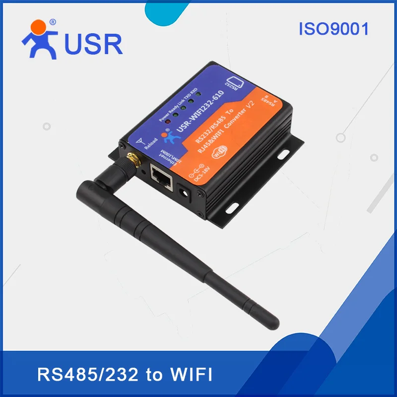 

USR-WIFI232-610-V2 Serial To Wifi 802.11 b/g/n Converter RS232 RS485 Interface Support Websocket And HTTPD Client