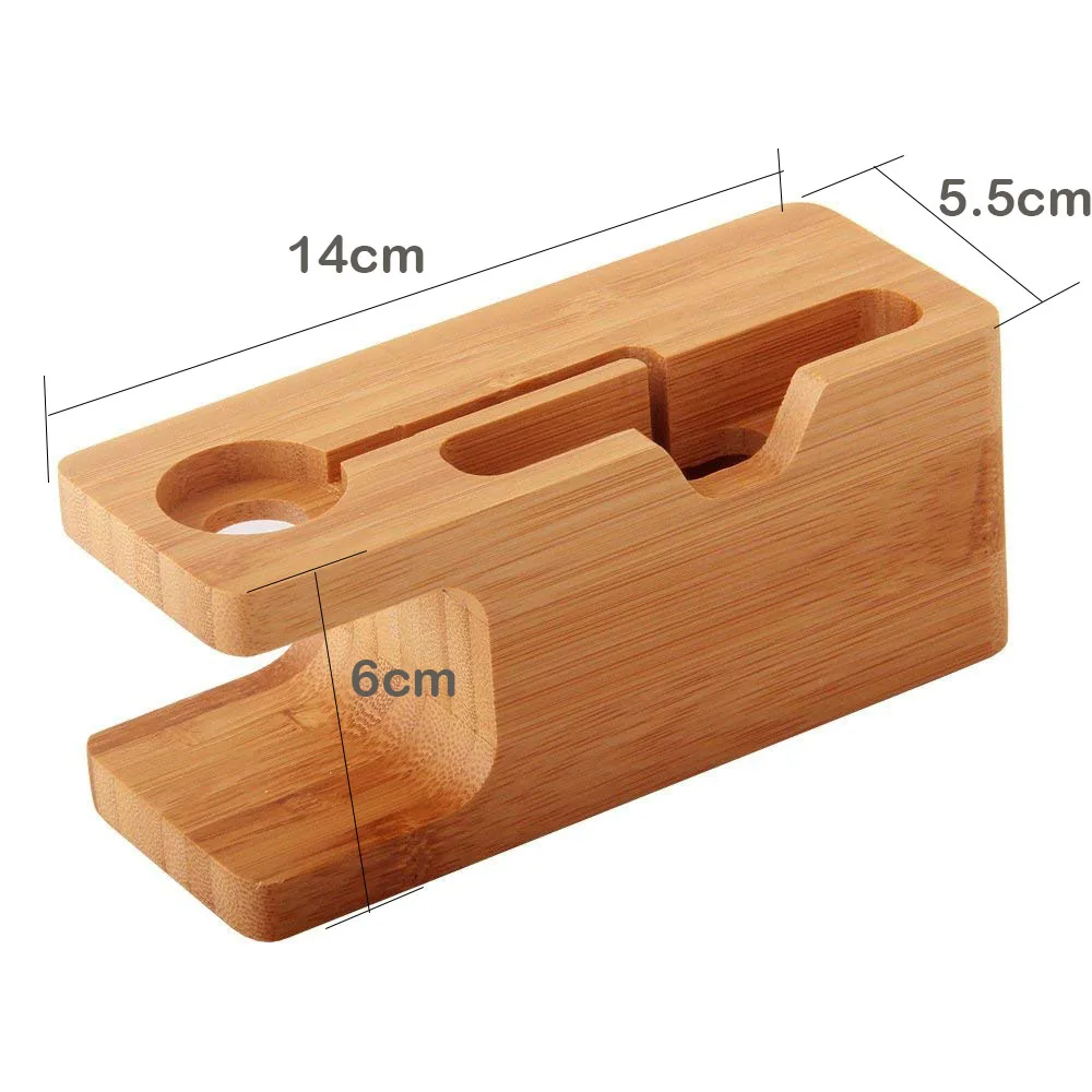  XMXCZKJ Wooden Charging Dock Station for Mobile Phone Holder Stand Bamboo Charger Stand Base For Ap