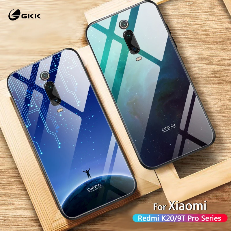 

GKK Case for Xiaomi Redmi K20 Pro Mi 9T Pro Case Tempered Shockproof Glass Soft Edge Cover for Redmi K20 Mi 9T case Coque Fundas