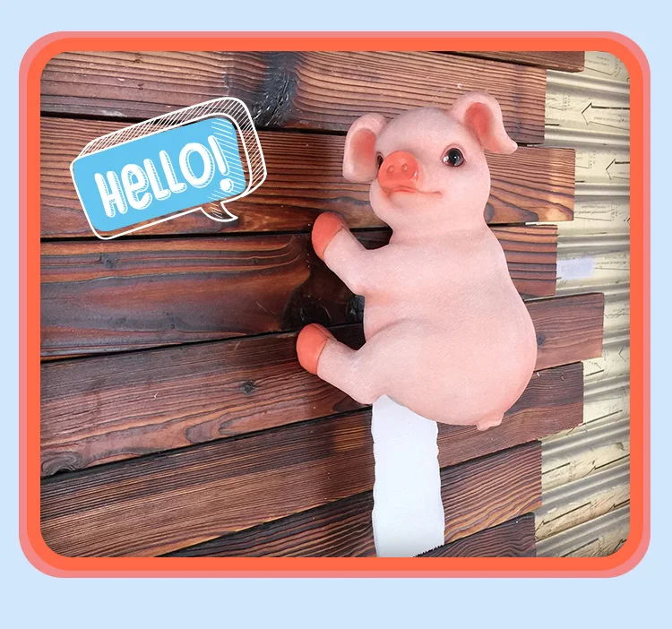 Коробка для салфеток с изображением животных свиньи, крепится на стену, туалетный рулон бумажных салфеток, держатель для туалетной бумаги