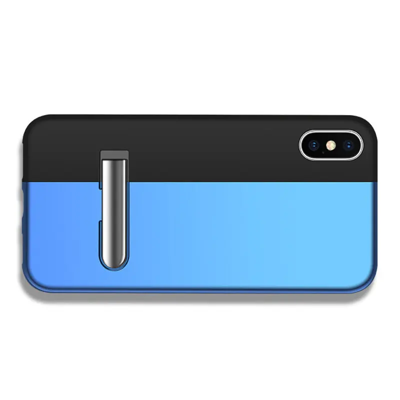 black-blue YOHOLOO Магнитный чехол снятие стресса для iPhone XR XS MAX X 8 плюс 7 металлический корпус для мобильного телефона iPhone 7 6 6S Plus huawei P20 P20pro - Цвет: black-blue