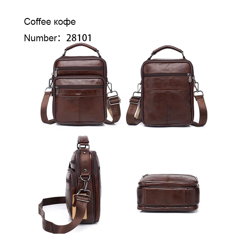 men genuine leather shoulder bag handbag Zipper Men Bags leather Fashion handbag Genuine Leather ZZNICK