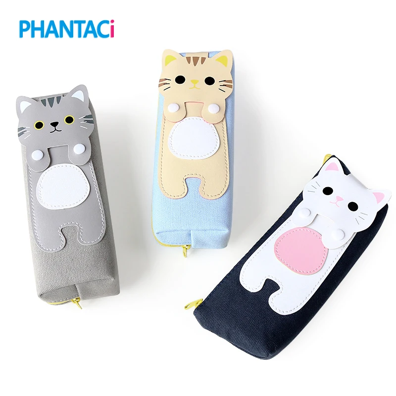 

Pencil Case Kawaii Cats Pencilcase Stationery School Supplies Pencils Canvas Storage Organizer Large Capacity Cute Pencil Cases