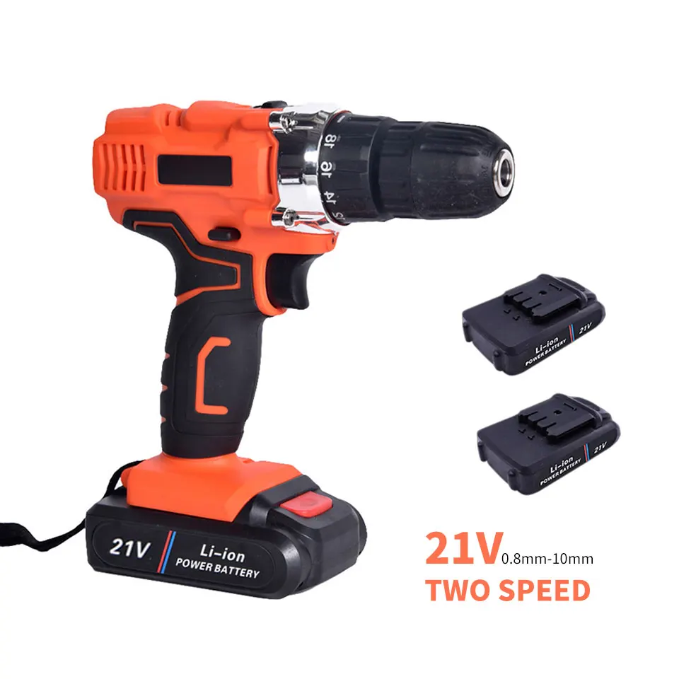 

Wireless Electric Drill Screwdriver 2 Batteries 21V Rechargeable Drilling Machine Home DIY Tools Taladro Inalambrico Furadeira