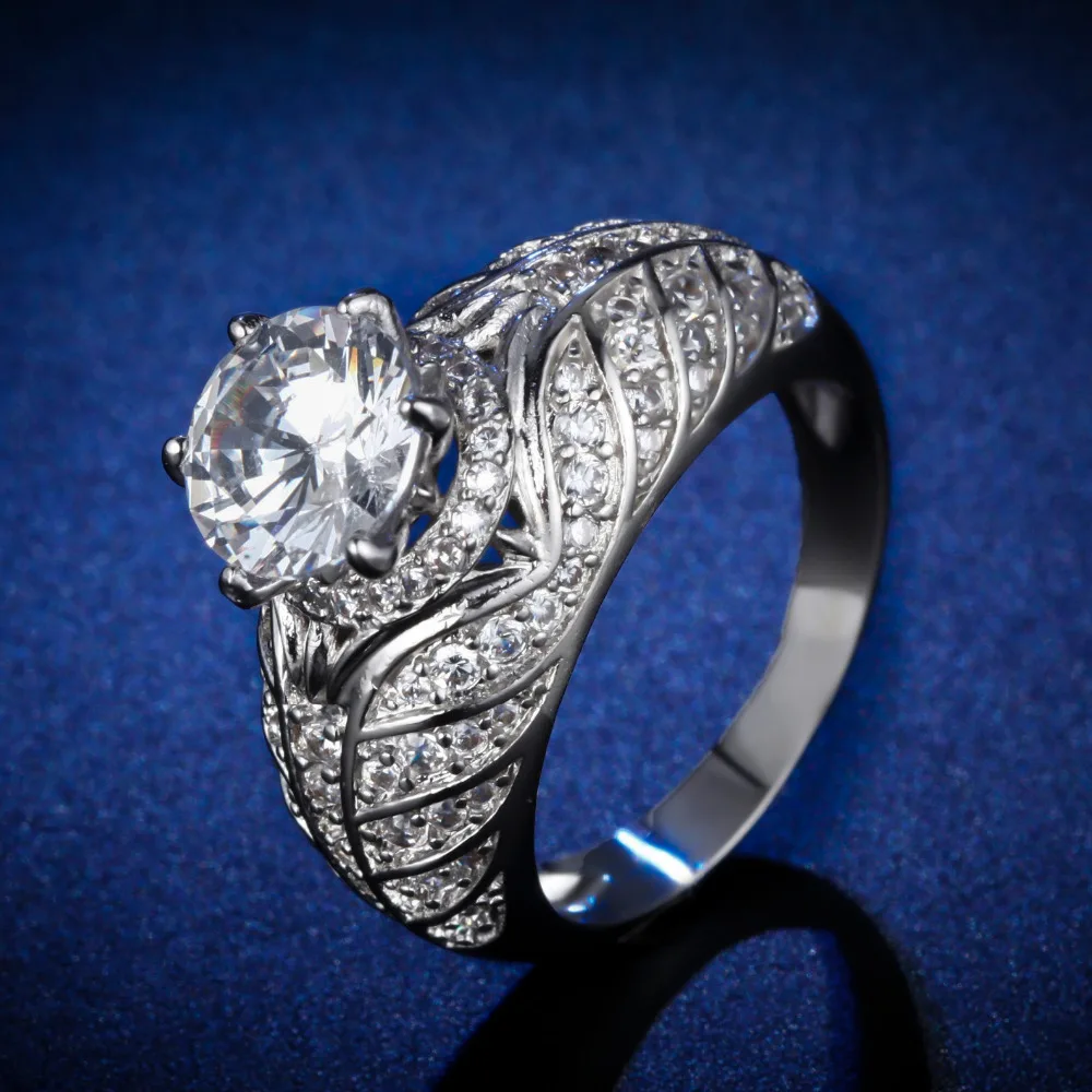 

Original Design Handmade cz unique style top quality round cut Ring Cubic Zirconia Hot Ins sterling silver 925