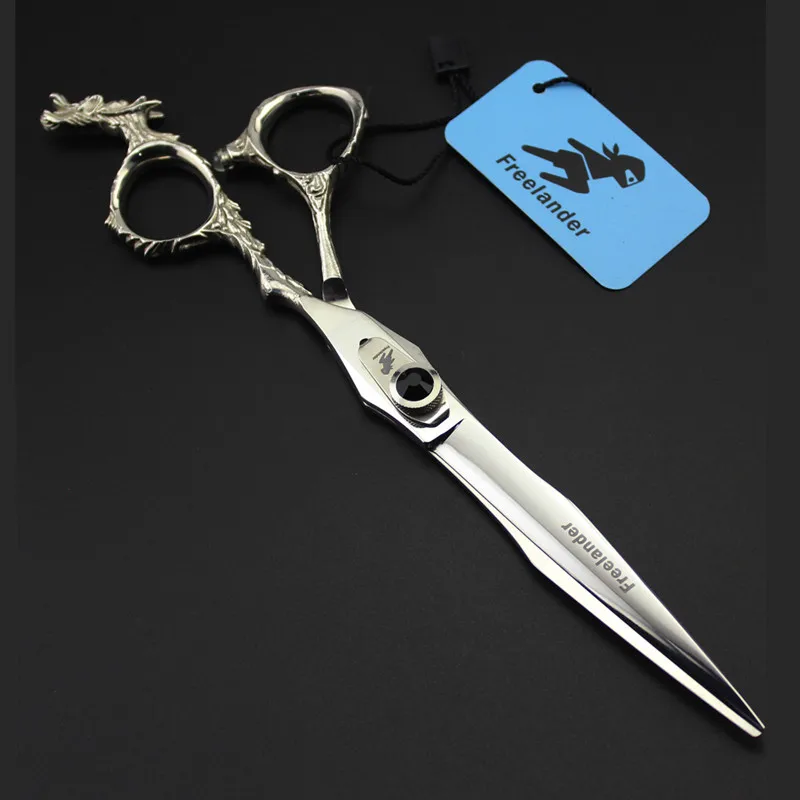  Freelander Professional 7 inch Sliver Straight Cutting Pets Shears Sharp Edge Scissors Dog Pet Groo