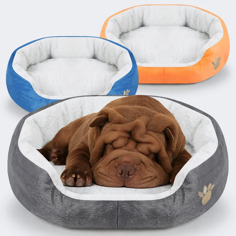 Pet мягкая кровать для кошек и собак уютный и теплый флис малых средних собак Nest Bed Cat коврик с водонепроницаемый нижней и милый отпечаток лапы Pet мягкая кровать для кошек и собак уютный и теплый флис малых средних собак Nest Bed Cat коврик с водонепроницаемый нижней и милый отпечаток лапы