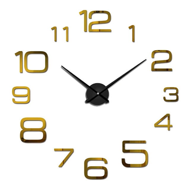Цифровые настенные часы «сделай сам» зеркальные наклейки украшение дома кварцевые иглы современный декоративный самоклеющийся большие настенные часы - Цвет: G number B dial