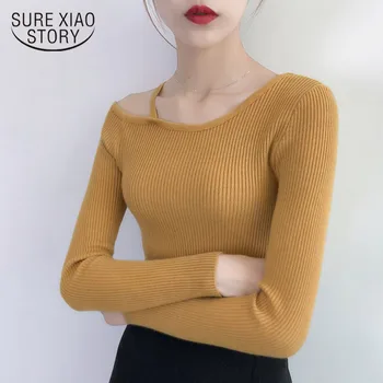 

New Solid Cashmere Women's Sweater Casual Turtleneck Thin Pullover Jumper Knitted Sweater lady 19 sweters women invierno 5044 50