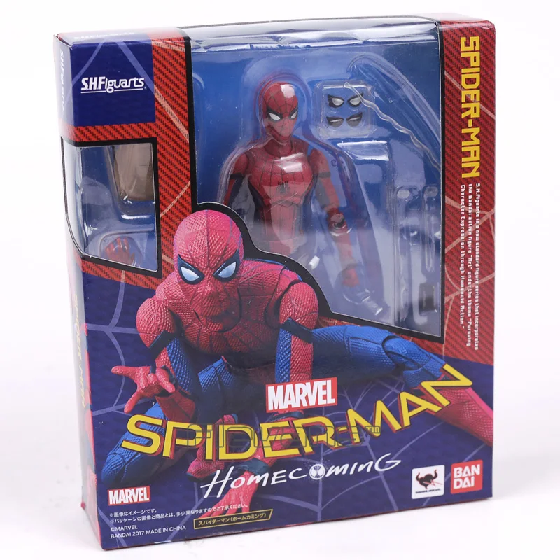 SHF Spider Man Homecoming The Spiderman PVC Action Figure Collectible Model Toy 14cm