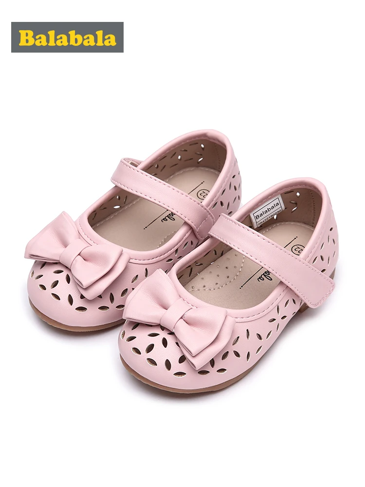 

Balabala School Shoes For Girls 2019 New Baby Fashion Sneaker Girls Bow Casual Single Leather Pricness Dance Party Shoes
