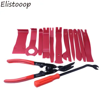 

Universal Car Door Panel Trim Dashboard Clips Pliers Fastener Removal Tools Kit Car Radio Door Clip Panel Trim Car String 13Pcs