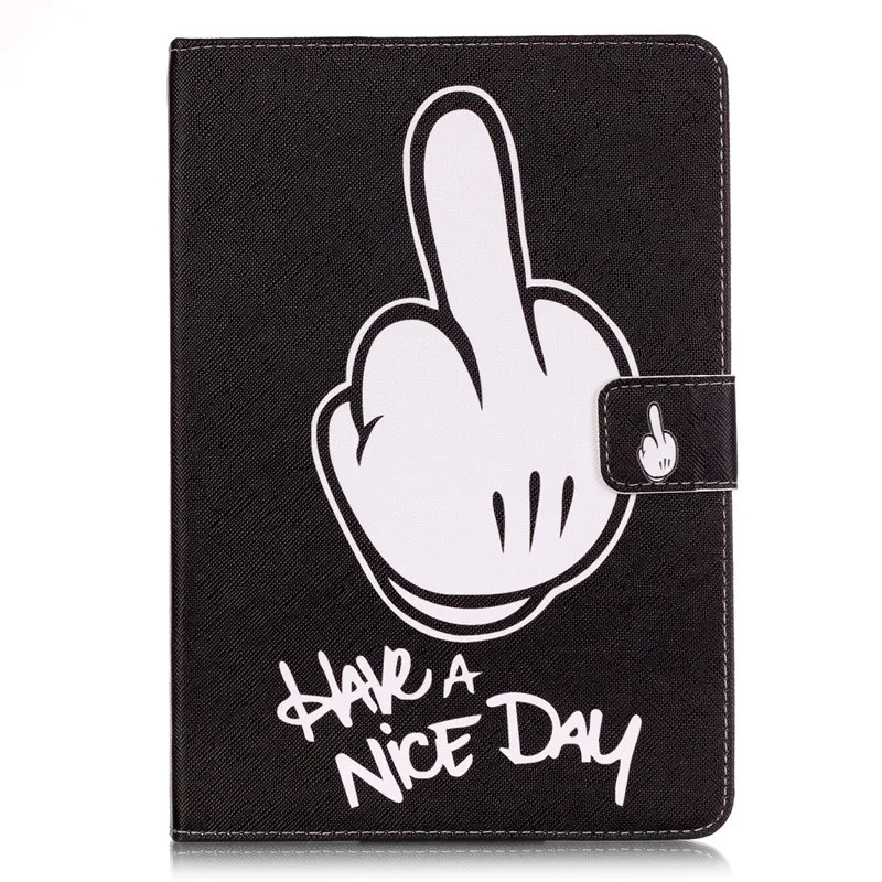 For Ipad Air 5 Case Flip PU Leather Smart Cover Fashion Big Finger Words Wallet Stand Card Slots Tablet Covers For Apple Ipad 5  (22)