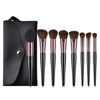 

8pcs/set Makeup Brushes Set With Case Luxury Micro Brush Wooden Handle High Quality Synthetic Hair Cosmetic Brushes Kit T08071