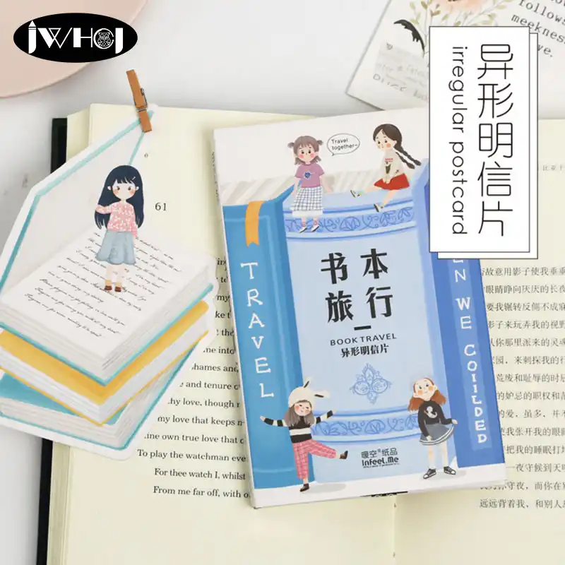 30 Pcs Travel Books Postcard Shape Heteromorphism Card 30 Pcs Travel Books Postcard Shape Heteromorphism Card