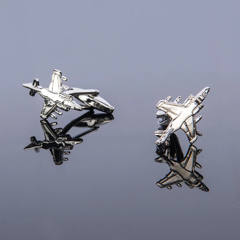 New High Quality Mens Design Airplane Cufflinks Helicopter Aircraft Cuff Links For Business Shirt Wedding Gift Free Shipping