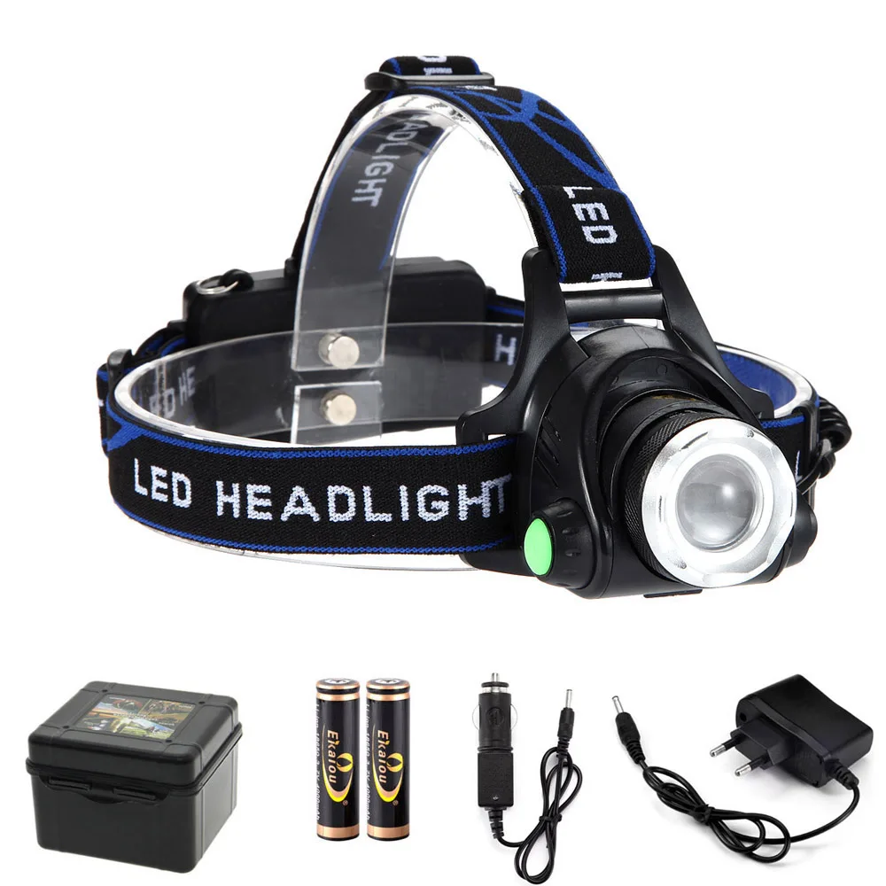 Hot 5000 Lumens Head Lamp Torch Light Rechargeable Zoom Waterproof High