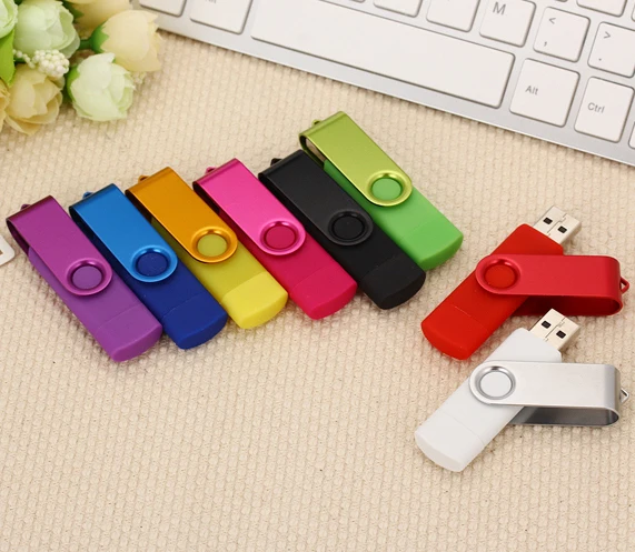 Alta calidad 2 en 1 OTG USB флеш накопитель giratorio ГБ 4 8 16 32 64 Гб 0 U disco memoria renovar de|USB
