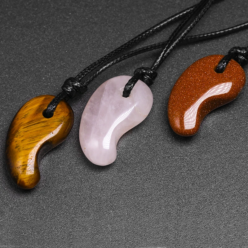 

Natural Tiger eye Stone Necklace Women Men Original Sandstone Conch shape Penden Gifts Gem Love Charm Vintage Jewelry