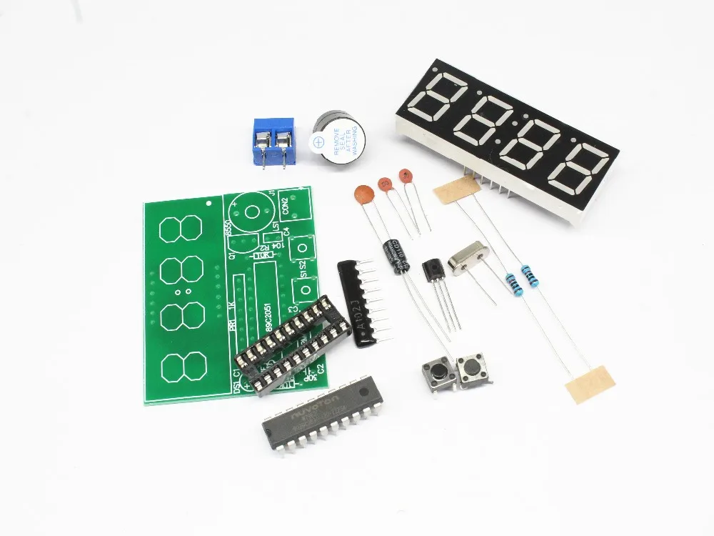 

AT89C2051 Digital 4 Bits Electronic Clock Electronic Production Suite DIY Kit