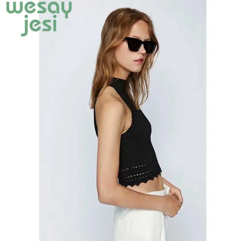 2019 New Sexy Women Blouse Vest Sleeveless Sling Short Tank women cute Tops plus size 2 color