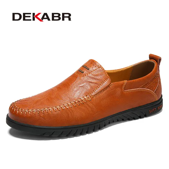 DEKABR Men Shoes Genuine leather Comfortable Men Casual Shoes Footwear