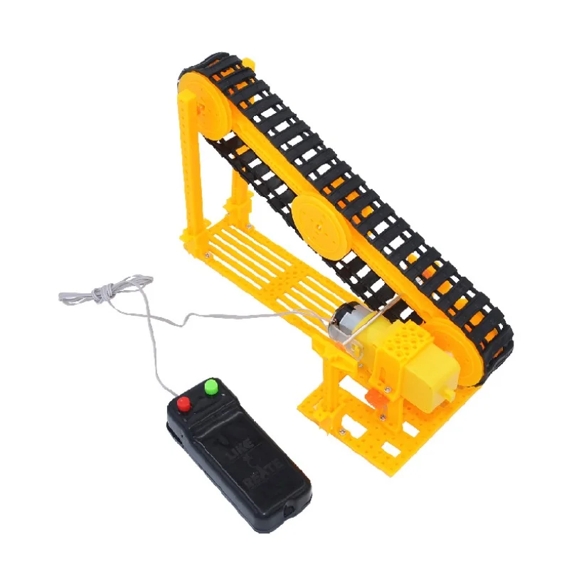 DIY Electric Conveyor model Steam Toy Science Education Aid 05