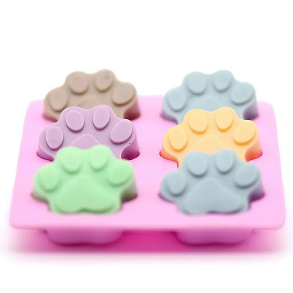 Cute 3D форма для торта Sugarcraft помадка Шоколадная Кошка собака лапа украшения