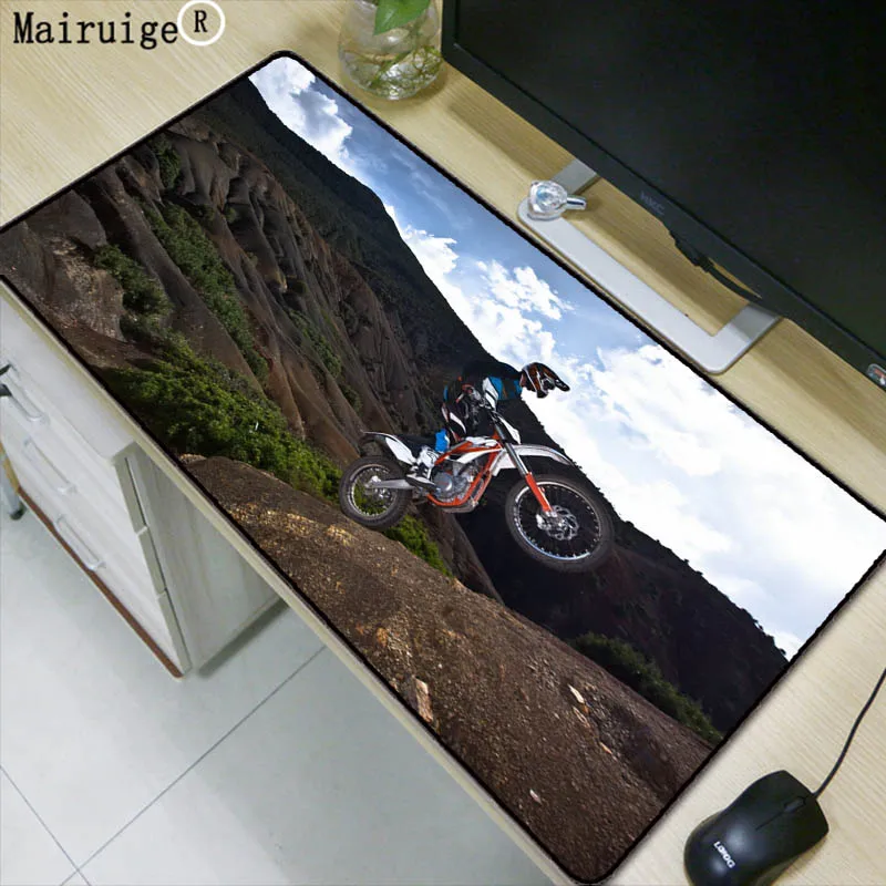 

Mairuige Print Motorcycle Racing Stunt Large Size Mouse Pad Desk Pad Gift Rubber Non-slip Keyboard Pad Table Mat