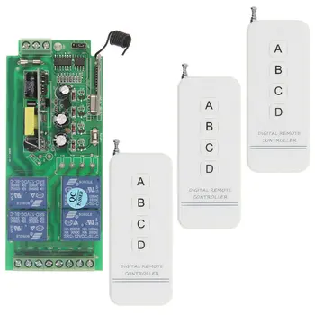 

AC85V~250V 110V 230V 4CH Wireless Remote Control Switch 220V Relay Output Radio RF Transmitter And 315/433 MHz Receiver