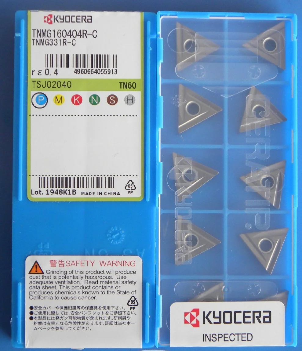 10pcs KYOCERA TCMT110204HQ TN60 TCMT2151HQ TN60 Cermet Inserts New