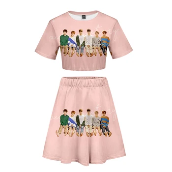 

New Fantagio ASTROT tupac Summer Spring Sports Girls Short Sleeve Skirt Set Leisure 3D Print Novelty Top Luxury Harajuku