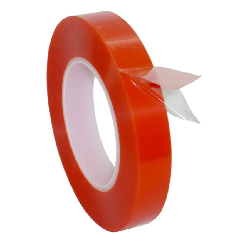 

2/3mm 50M Double Sided Tape Strong Acrylic Glue Red Film Clear Sticker for Mobile Phone LCD Pannel Display Screen Repair