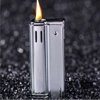 

Unique Retro old Gasoline Metal Lighter Men Vintage Kerosene Cigarette Lighter Retro Windproof Lighters Smoker Fire