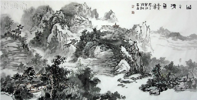 Chinese ink painting works by Hsu Wei-hua