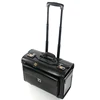 New Retro Genuine Leather pilot Rolling Luggage Cabin Airline stewardess Travel Bag on Wheels Business Trolley Suitcases hangbag ► Photo 3/4