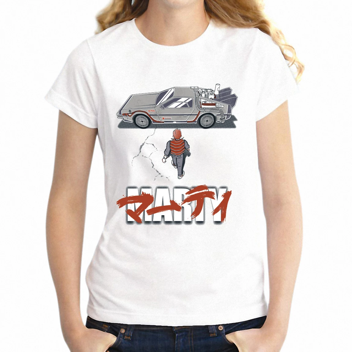 Для женщин футболка для мальчиков с надписью &quotBack To The Future DeLorean Time путешествий DMC