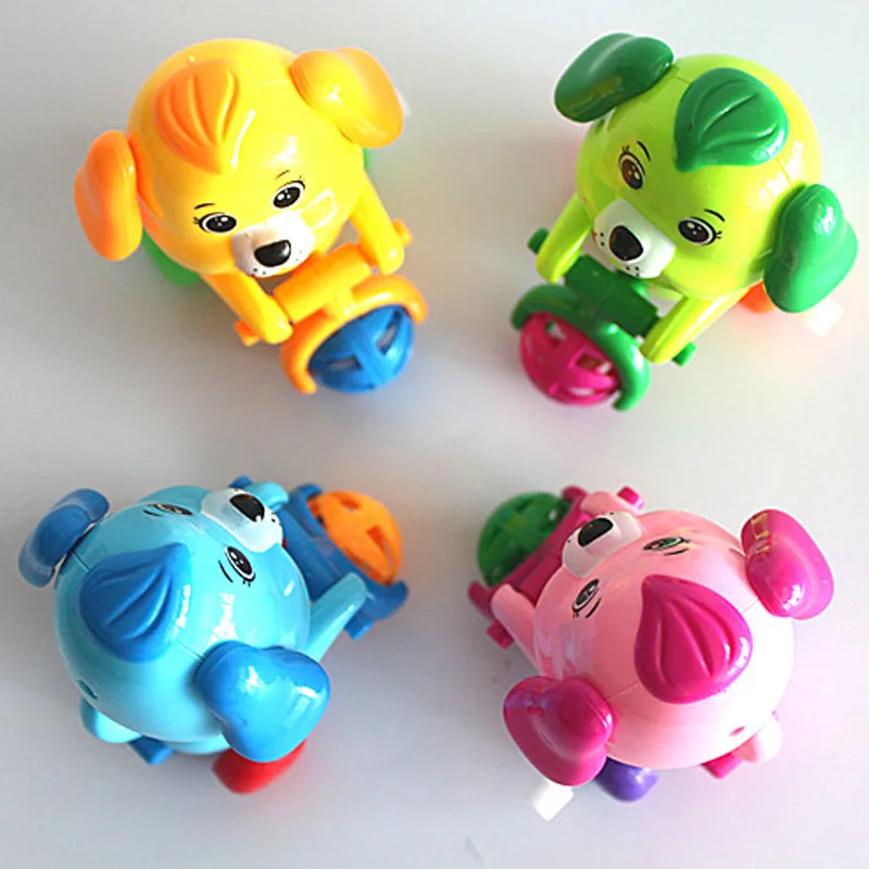 1pc Random Color Creative Cartoon Animals Dog Kids Wind Up Clockwork